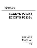 Предварительный просмотр 1 страницы Kyocera ECOSYS P2035d Service Manual