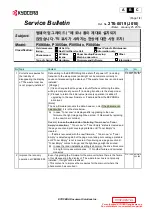 Предварительный просмотр 1 страницы Kyocera ECOSYS P3045dn Service Bulletin