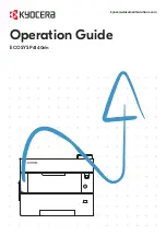 Предварительный просмотр 1 страницы Kyocera ECOSYS P4140dn Operation Manual