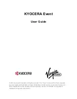 Предварительный просмотр 1 страницы Kyocera Event User Manual