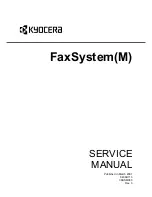 Kyocera FaxSystem(M) Service Manual preview