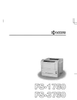 Kyocera FS-3750 - B/W Laser Printer Installation Manual preview