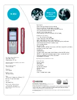 Предварительный просмотр 1 страницы Kyocera K352 Technical Specifications