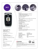 Kyocera K822 Specifications предпросмотр