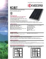 Kyocera KC85T Datasheet предпросмотр