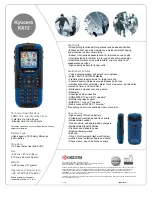 Предварительный просмотр 1 страницы Kyocera KX12 Technical Specifications