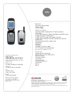 Kyocera KX9a Specifications предпросмотр