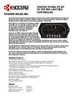 Предварительный просмотр 1 страницы Kyocera LYNCOM PV12T Datasheet