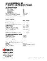 Предварительный просмотр 2 страницы Kyocera LYNCOM PV12T Datasheet