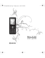 Предварительный просмотр 1 страницы Kyocera Melo S1300 User Manual