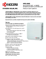 Предварительный просмотр 1 страницы Kyocera MPR-9800 Datasheet