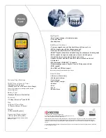 Предварительный просмотр 1 страницы Kyocera Prisma KX17 Technical Specifications