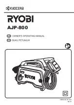 Preview for 1 page of Kyocera RYOBI AJP-800 Owner'S Operating Manual