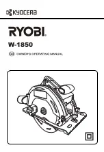 Kyocera Ryobi W-1850 Owner'S Operating Manual preview