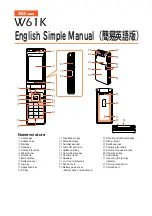 Kyocera W61K Simple Manual предпросмотр