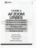 Kyocera yashica Instruction Manual preview