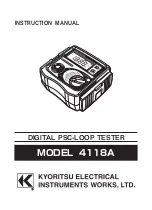 Kyoritsu Electrical Instruments Works 4118A Instruction Manual предпросмотр