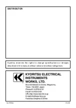 Предварительный просмотр 24 страницы Kyoritsu Electrical Instruments Works 6200 Instruction Manual