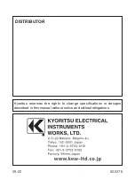 Предварительный просмотр 44 страницы Kyoritsu Electrical Instruments Works KEW 4506 Instruction Manual