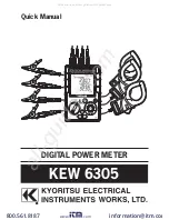 Kyoritsu Electrical Instruments Works KEW 6305 Quick Manual предпросмотр