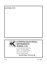 Предварительный просмотр 24 страницы Kyoritsu Electrical Instruments Works KEW MEG 3161A Instruction Manual