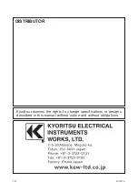 Предварительный просмотр 32 страницы Kyoritsu Electrical Instruments Works KEW3431 Instruction Manual