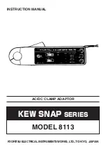 KYORITSU 8113 Instruction Manual preview