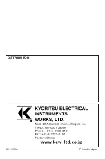 Preview for 16 page of KYORITSU 8113 Instruction Manual