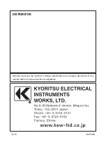 Предварительный просмотр 40 страницы KYORITSU KEW 1051 Instrucion Manual