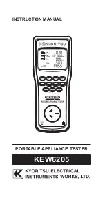 Preview for 1 page of KYORITSU KEW6205 Instruction Manual