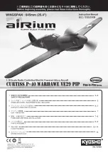 Kyosho Airum Curtiss P-40 Warhave VE29 PIP Instruction Manual предпросмотр