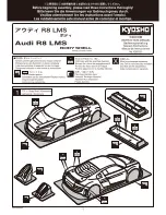 Kyosho Audi R8 LMS Body Shell Instruction Manual предпросмотр