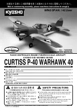 Kyosho Curtiss P-40 Warhawk 40 Instruction Manual предпросмотр