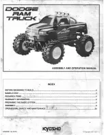 Kyosho dodge ram truck Assembly And Operation Manual предпросмотр