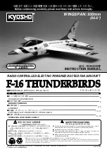 Kyosho F-16 THUNDERBIRDS Instruction Manual предпросмотр