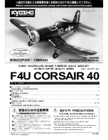 Kyosho F4U CORSAIR 40 Instruction Manual предпросмотр