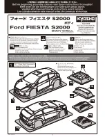 Kyosho Ford FIESTA S2000 Body Shelll Instruction Manual preview
