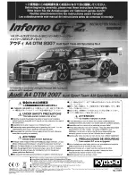 Kyosho Inferno GT-2 A4 DTM 2007 Instruction Manual предпросмотр