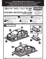 Kyosho Mitsubishi LANCER Evolution VII WRC Body Shell Instruction Manual предпросмотр