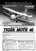 Kyosho Tiger Moth 40 Instruction Manual preview