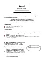 Kyoto GALLWAY SOFA BED Assembly Instructions preview