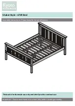 Kyoto Shaker Style 6’0ft Bed Assembly Instructions Manual предпросмотр