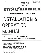 Kysor/Warren ZV1-SC Installation & Operation Manual preview