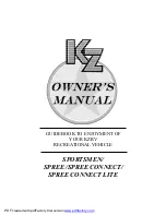 KZ RV SPORTSMEN Owner'S Manual preview