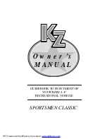 KZ SPORTSMEN CLASSIC Owner'S Manual preview