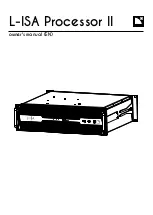 Preview for 1 page of L-Acoustics L-ISA Processor II Owner'S Manual