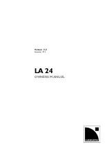 Предварительный просмотр 1 страницы L-Acoustics LA 24 Owner'S Manual