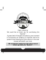 L.B.Spinner Spinner Instruction Manual preview