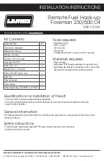 Предварительный просмотр 1 страницы L.B. White Foreman 230 Oil Installation Instructions