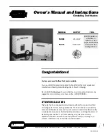 Preview for 1 page of L.B. White Premier TS080 Owner'S Manual And Instructions